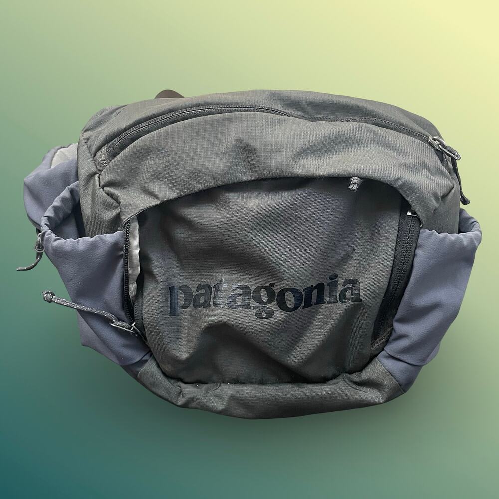 Patagonia Nine Trails 8L Waist Pack Lumbar Fanny Hiking Hydration Bag Forge Grey